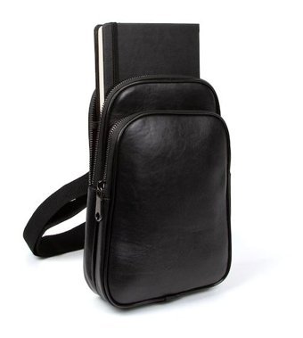 Byhakan Nw2074 Hakiki Deri Body Bag Çapraz Siyah Erkek Sırt Çantası