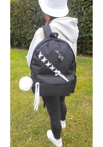 Shopiolog Kore Model Siyah Kadın Sırt Çantası