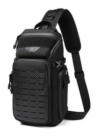 Ozuko Su Geçirmez Crossbody Siyah Erkek Sırt Çantası