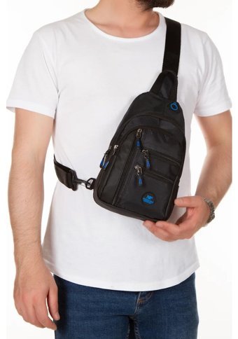 Newish Polo Body Bag Usb Çıkışlı Çapraz Siyah Erkek Sırt Çantası