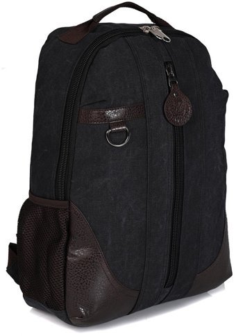 Deriend 9128 Canvas Su Geçirmez Kumaş Siyah Erkek Sırt Çantası