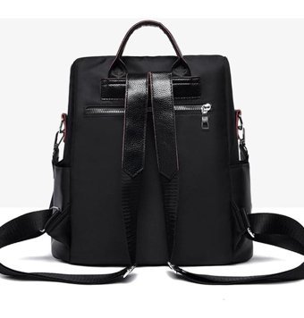 Generic Moda Oxford Kumaş İçin Siyah Kadın Sırt Çantası