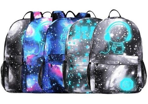 Generic Moda Aydınlık Parlak Yıldızlı Seyahat Yürüyüş Erkek Sırt Çantası Çok Renkli