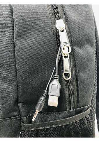 Necati Usb Kablolu & Girli 15.6 İnç Siyah425 Erkek Sırt Çantası