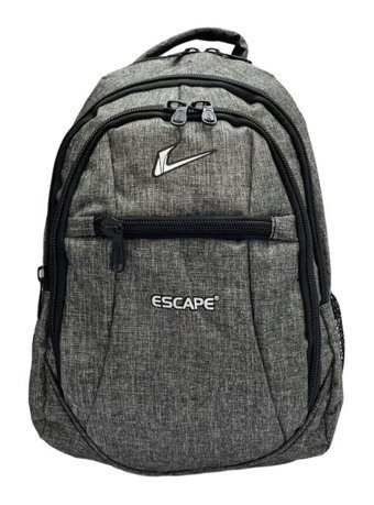 Meschain Laptop Bölmeli Spor Ve Seyahat Gri Siyah Erkek Sırt Çantası