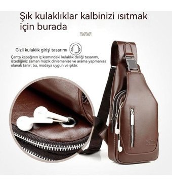 Oloey Usb Portlu Siyah Erkek Sırt Çantası