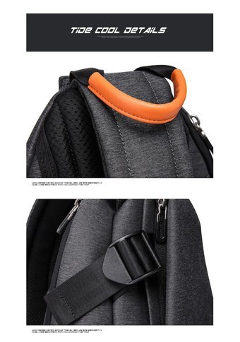 Tangcool Çok Fonksiyonlu Crossbody Gri Erkek Sırt Çantası
