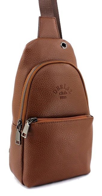 Derise Club 1993 Taba Renk Çapraz Çift Kol Bodybag Erkek Sırt Çantası