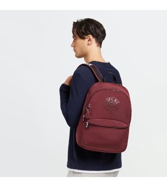 Kipling Kiryas Orta Boy Bordo Maroon Black Bordo Kadın Sırt Çantası