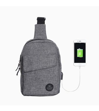My Valice Smart Bag Usb'Li Çapraz 1505 Gri Erkek Sırt Çantası