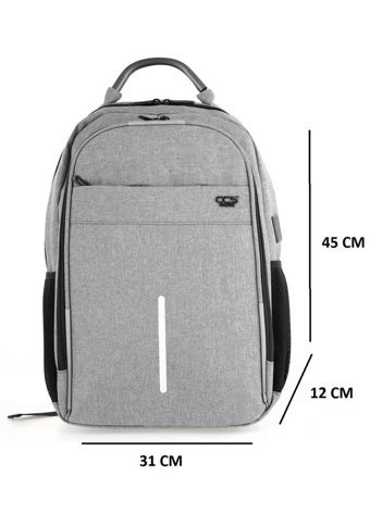 Ççs Gri Laptop Bölmeli 51433 Erkek Sırt Çantası