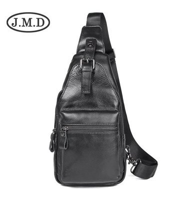 J.M.D Vintage Dana Derisi Çapraz Siyah Erkek Sırt Çantası