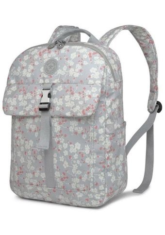 Smart Bags Krinkıl Gri Çiçekli Smb3183 Kadın Sırt Çantası