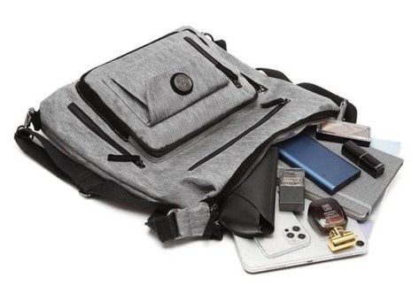 Smart Bags Kırçıllı Gri Siyah Smb1205 Gri Siyah Kadın Sırt Çantası