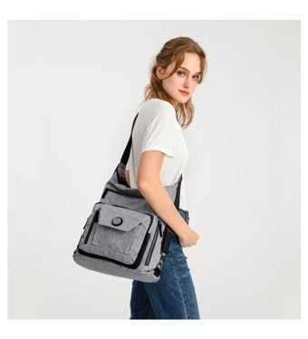 Smart Bags Kırçıllı Gri Siyah Smb1205 Gri Siyah Kadın Sırt Çantası