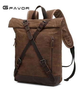 Gfavor Gf0151 Mumlu Kanvas Gündelik Askeri Erkek Haki Sırt Çantası