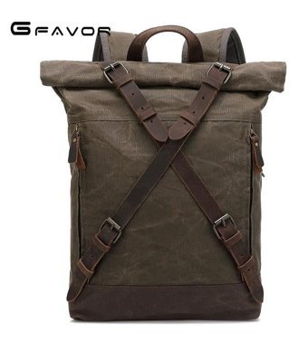 Gfavor Gf0151 Mumlu Kanvas Gündelik Askeri Erkek Haki Sırt Çantası
