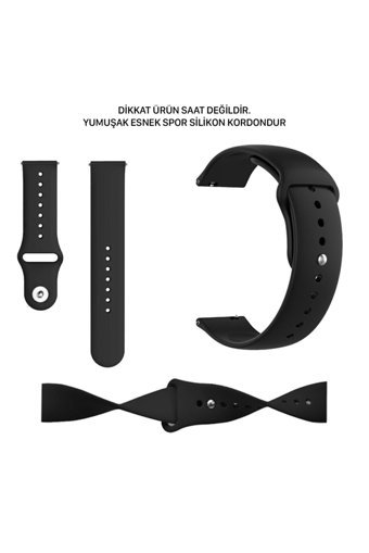 Cimricik Silikon 22 mm Yetişkin Akıllı Saat Kordonu Lacivert