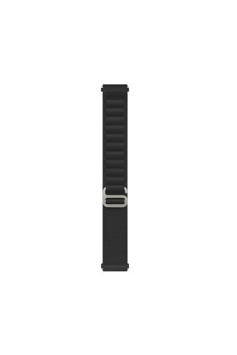 Undeplus Watch 3-Gt-Gt2-Gt2e-Gt2-Gt3 Pro Naylon Örgü İşlemeli 22 mm Yetişkin Akıllı Saat Kordonu Siyah