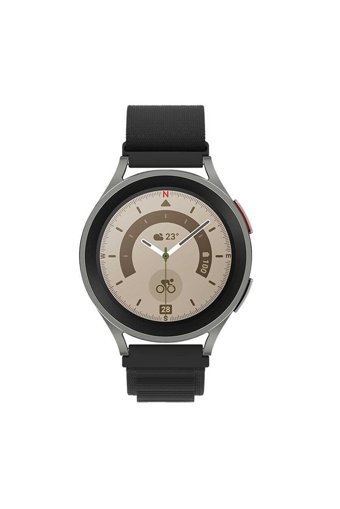 Undeplus Watch 3-Gt-Gt2-Gt2e-Gt2-Gt3 Pro Naylon Örgü İşlemeli 22 mm Yetişkin Akıllı Saat Kordonu Siyah