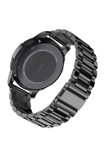 Nezih Case Samsung Galaxy Watch 4/5/5 Pro Çelik 46 mm Yetişkin Akıllı Saat Kordonu Siyah