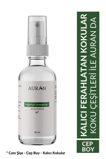 Auran Yağmur Ormanları Cam Şişe Sprey Kolonya 50 ml