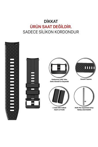 Conocer Gt3-Se-Gt3 Pro-Gt2 Pro-Mi Watch S1 Silikon Yetişkin Akıllı Saat Kordonu Lacivert