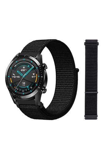 Conocer Honor Magic Watch 2-Watch Gt-Gt2-Gt3-Gt2 Pro-Gt 3 Pro- Hasır Dokuma 46 mm Yetişkin Akıllı Saat Kordonu Siyah