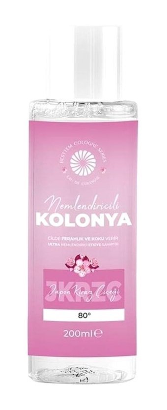 Besttem Kiraz Çiçeği Cam Şişe Kolonya 200 ml