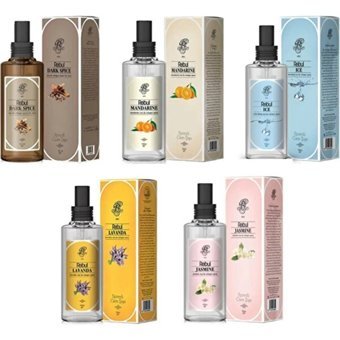 Rebul Dark spice - Mandarine - Ice - Lavanta - Yasemin Cam Şişe Sprey Kolonya 5x100 ml