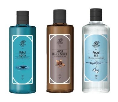 Rebul Dark Spice - Ice - Aqua Cam Şişe Kolonya 270 ml