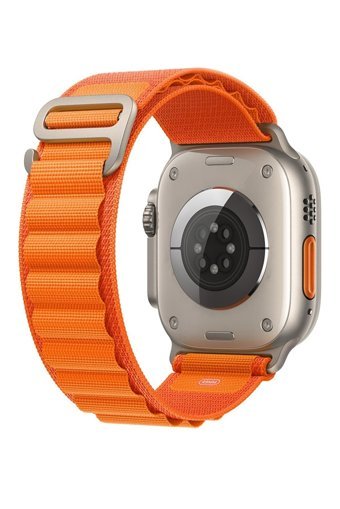 Psgt 1-2-3-4-5-6-7-8-Se-Ultra Polyester 42-44-45-49 mm Yetişkin Akıllı Saat Kordonu Turuncu