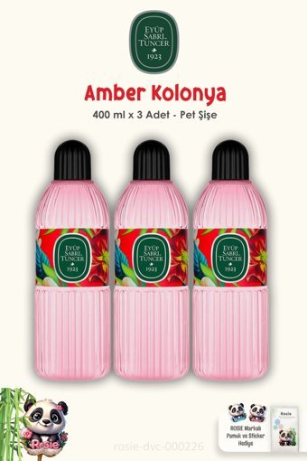 Eyüp Sabri Tuncer Amber Cam Şişe Kolonya 3x400 ml