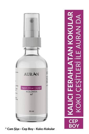 Auran Kiraz Çiçeği Cam Şişe Sprey Kolonya 50 ml