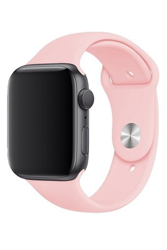 W Wopiece 2-3-4-5-6-7-8-Se-Ultra Silikon 42-44-45-49 mm Yetişkin Akıllı Saat Kordonu Pembe