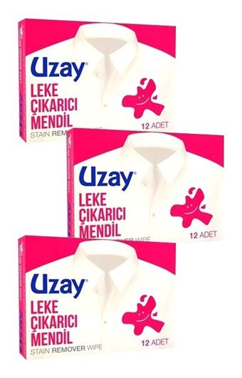 Uzay Leke Çıkarıcı Mendil Leke Çıkarıcı 3 x 12 Adet