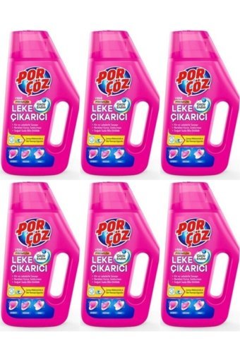 Porçöz Premium Sıvı Leke Çıkarıcı 6 x 1 lt