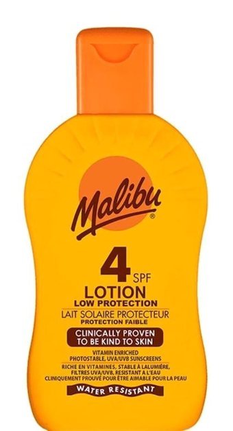 Malibu Renksiz 4 Faktör Tüm Ciltler İçin Suya Dayanıklı Vücut Güneş Losyonu 200 ml
