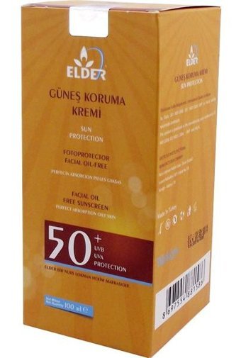Elder Renksiz 50 Faktör Tüm Ciltler İçin Yüz Güneş Kremi 100 ml