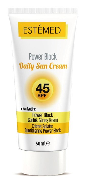Estemed Renksiz 50 Faktör Tüm Ciltler İçin Leke Karşıtı Nemlendirici Yaşlanma Karşıtı Yüz Güneş Kremi 50 ml