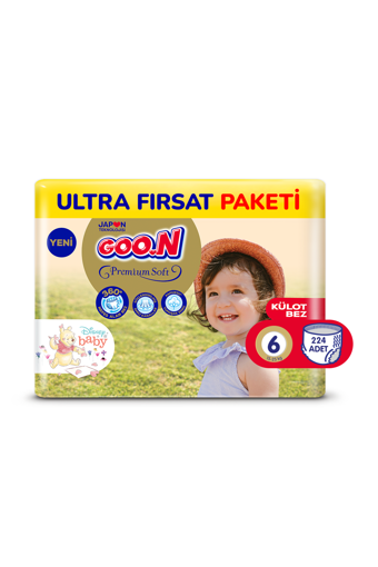 Goo.n Ultra Fırsat Paketi 6 Numara Külot Bebek Bezi 224 Adet