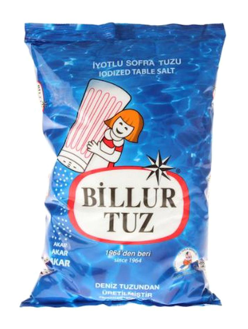 Billur İyotlu İyotlu Sofra Tuz Paket 2x1.5 kg