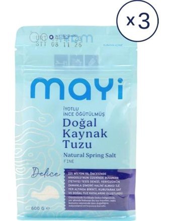 Mayi Tuz Ince Öğütülmüş Toz Kaynak Tuz Paket 2x600 gr