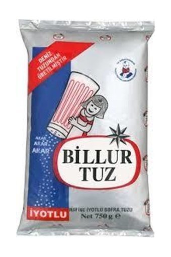 Billur İyotlu Toz Deniz Tuz Paket 750 gr