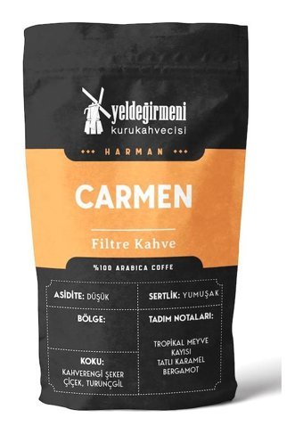 Yeldeğirmeni Kurukahvecisi Carmen Tatlı Karamel Tropikal Meyve Aromalı Arabica Öğütülmüş Filtre Kahve 1 kg