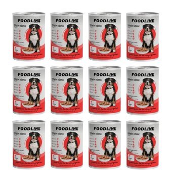 Foodline Kuzu Yaş Köpek Maması 12 x 400 gr 12'li