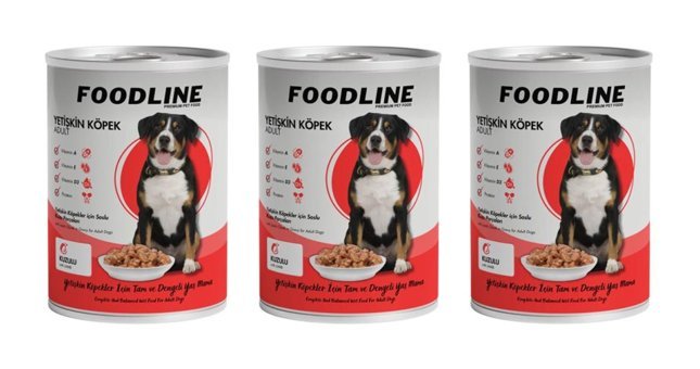 Foodline Kuzu Yaş Köpek Maması 3 x 400 gr 3'lü