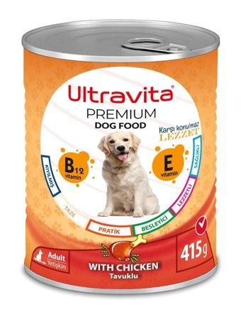 Ultravita Tavuklu Kıyılmış Yaş Köpek Maması 415 gr Tekli