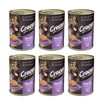 Crocus Dana Etli Parça Etli Yaş Köpek Maması 400 gr 6'lı