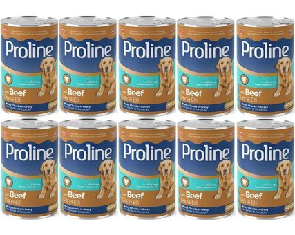Pro Line Konserve Dana Etli Yaş Köpek Maması 400 gr 10'lu